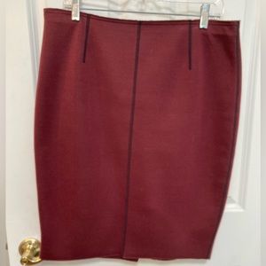 Ann Taylor Burgundy/Red Pencil Skirt, Size 12